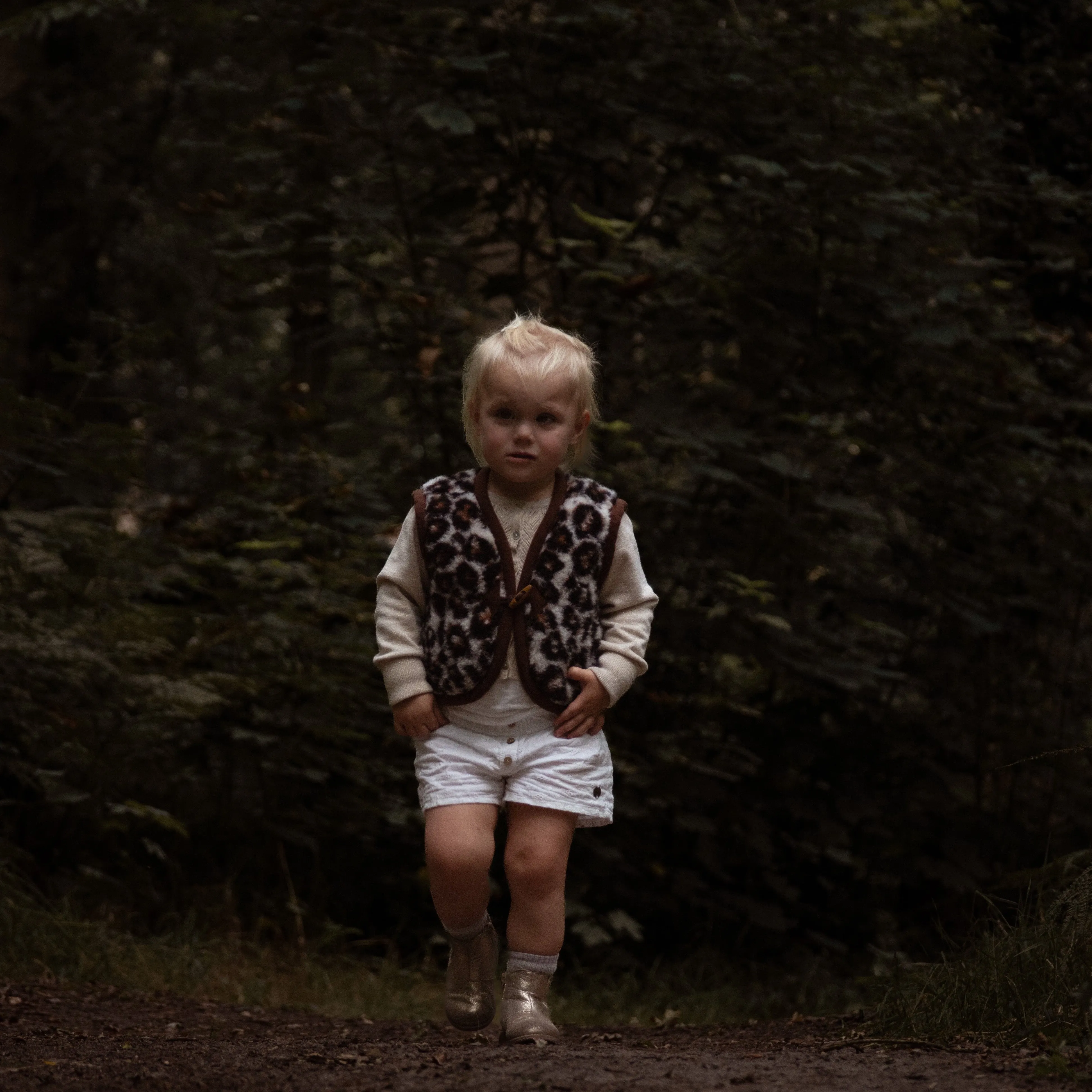 Leopard Woollen Kids Gilet