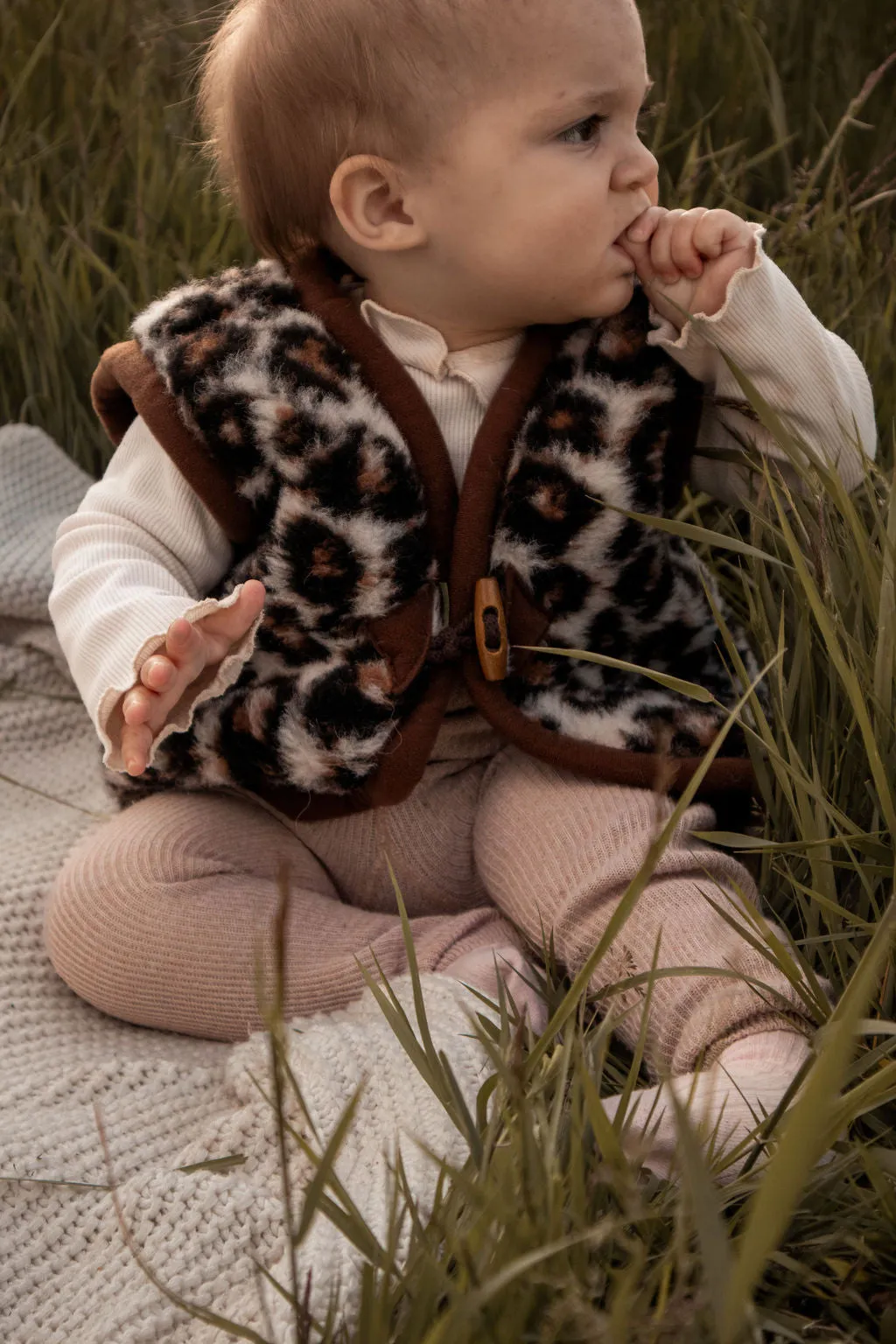 Leopard Woollen Kids Gilet