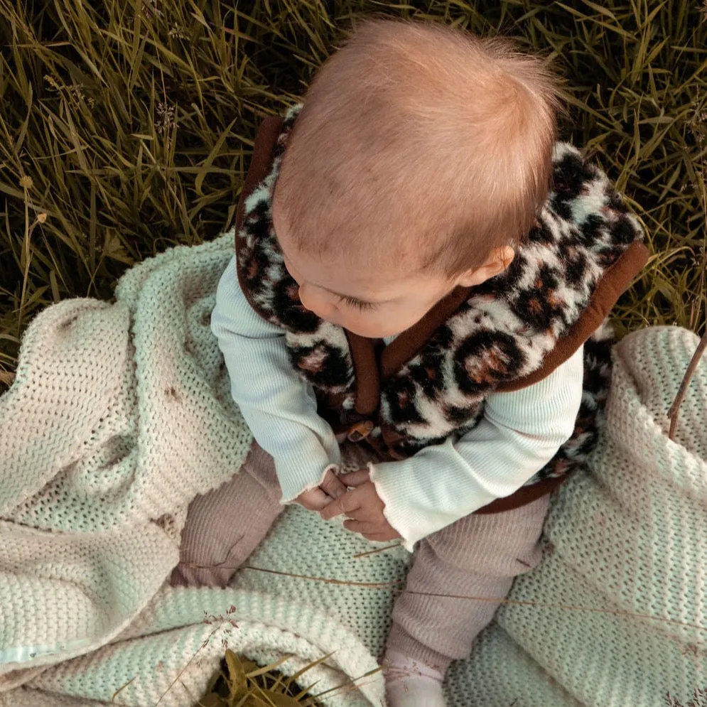 Leopard Woollen Kids Gilet