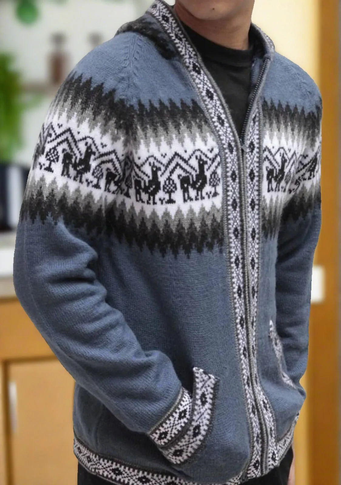 Light Blue Alpaca Unisex Sweater