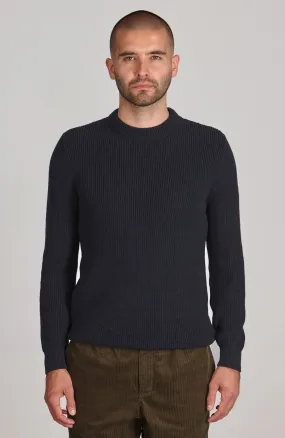 Mens Midweight Cotton Fisherman Rib Jumper