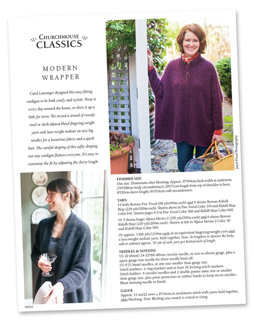 Modern Wrapper Tunic Using Rowan Kid Classic