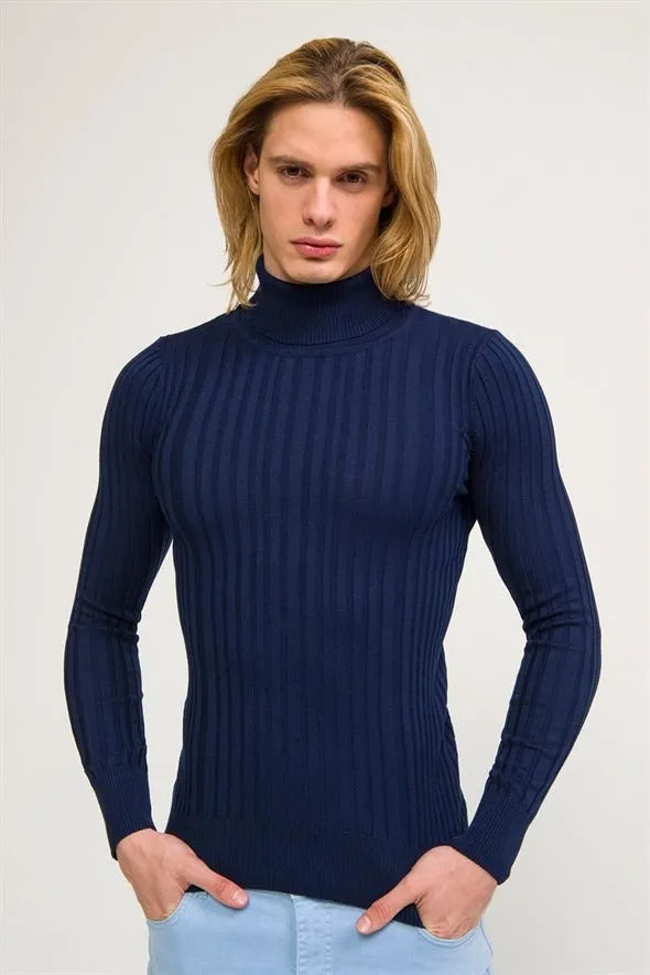 Navy Blue Turtleneck