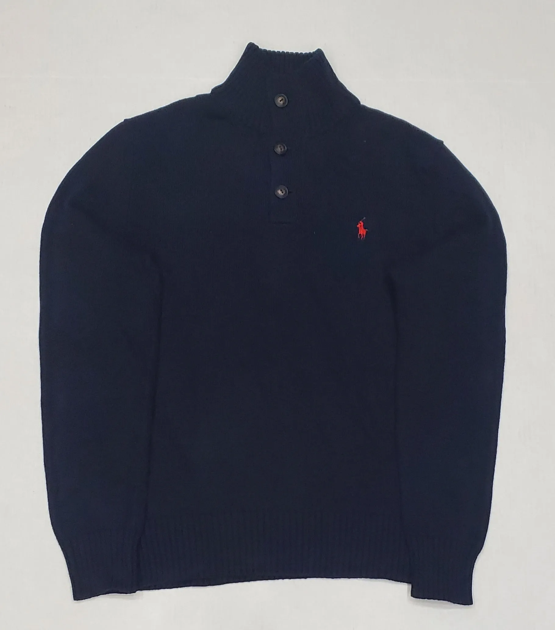 Nwt Polo Ralph Lauren Navy Blue Small Pony Mock Neck Sweater