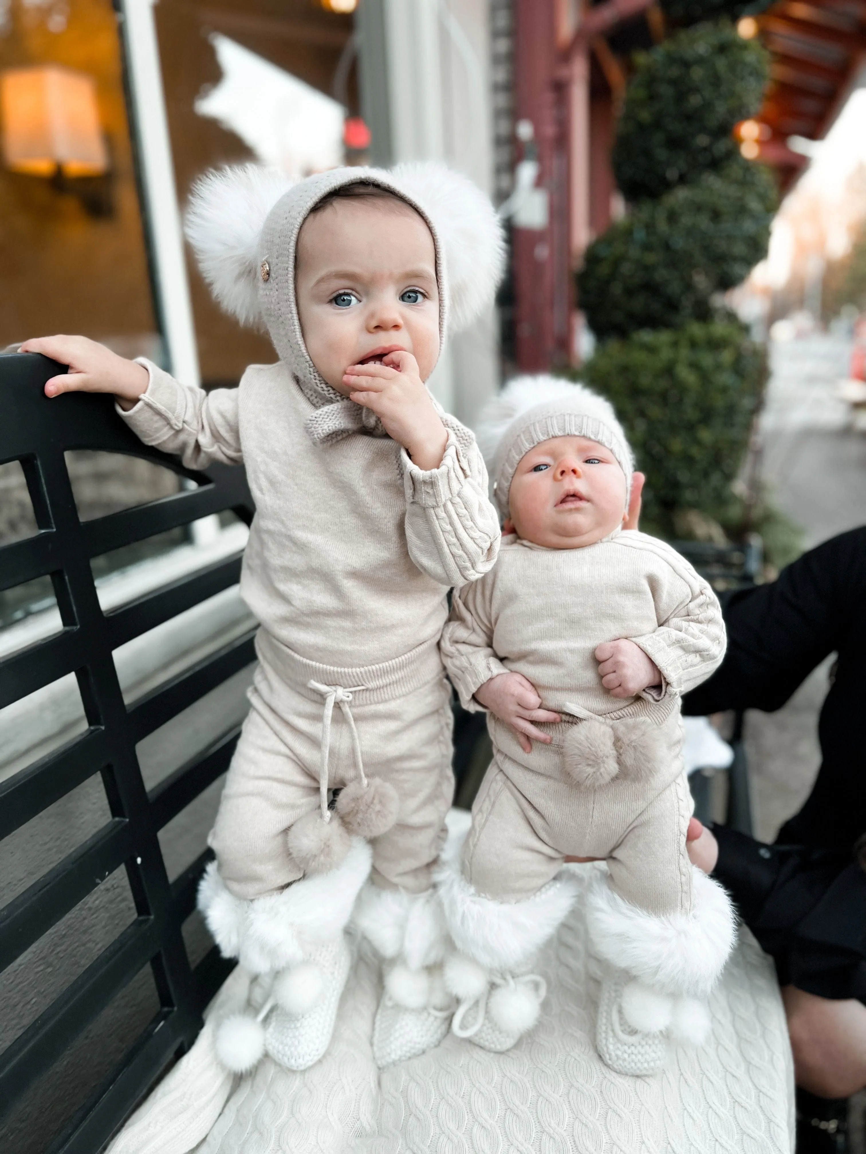 Oatmeal Cableknit Top and Pants Set