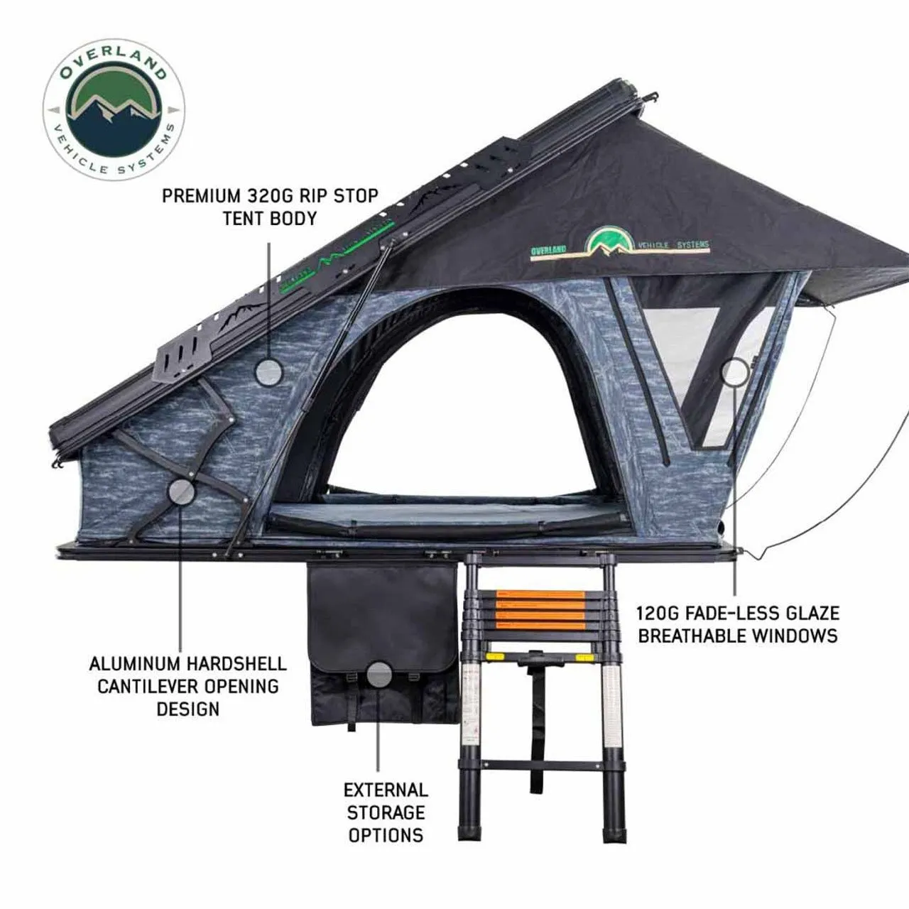 Overland Vehicle Systems 4 Season XD Lhotse Aluminum Rooftop Tent - Recon Recovery