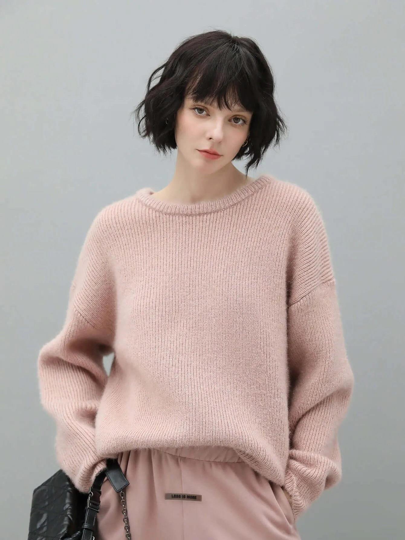 Pink Velvet Knit Top