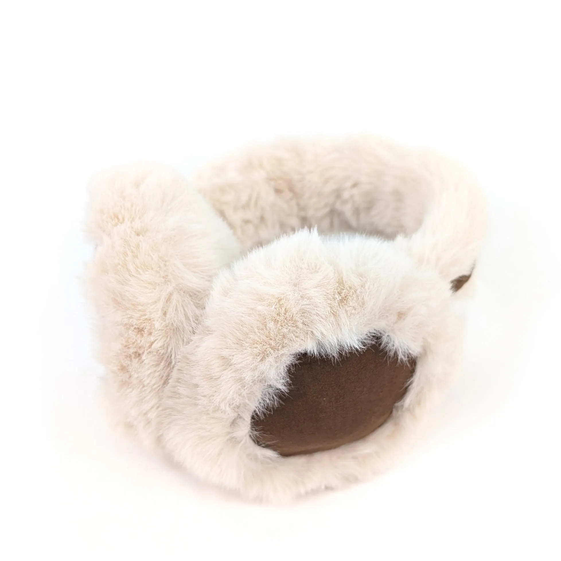 Sheepskin Style Ear Muffs (Foldable) - Cream