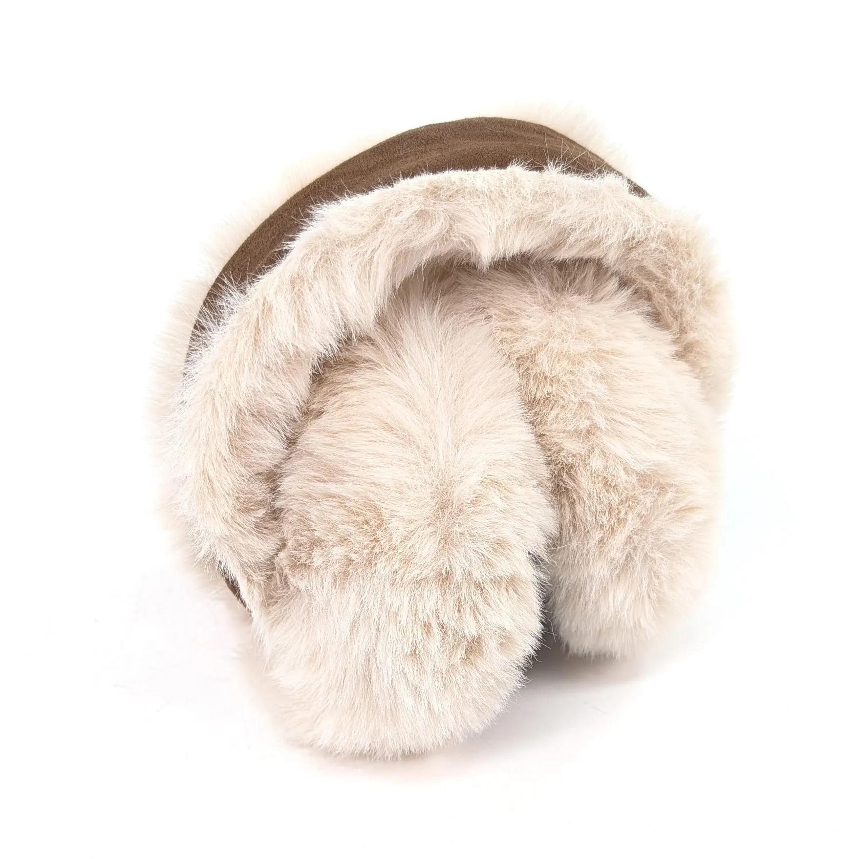 Sheepskin Style Ear Muffs (Foldable) - Cream