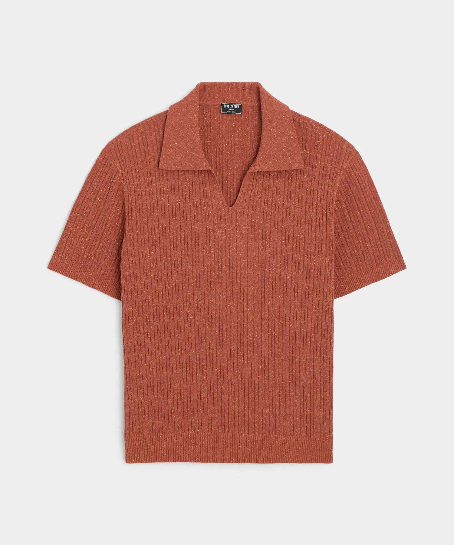 Silk Donegal Montauk Polo in Gingersnap