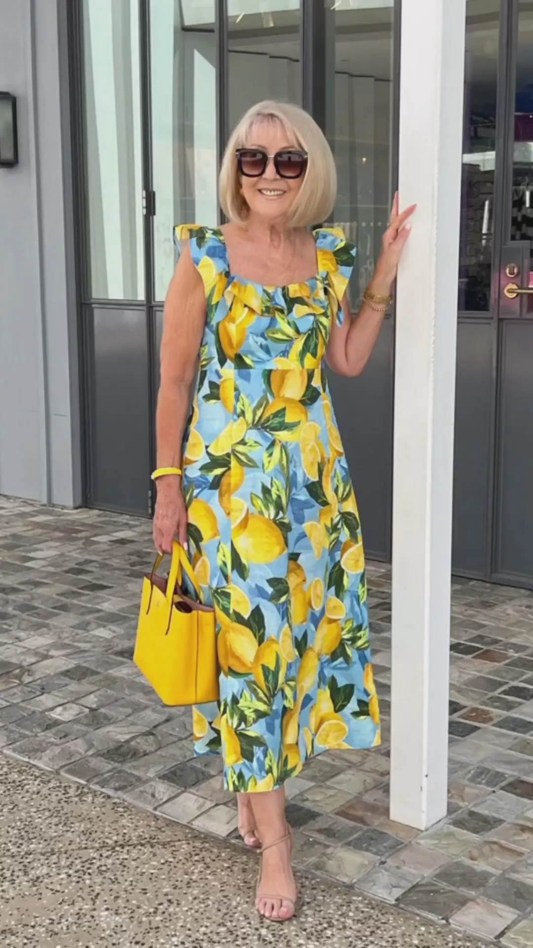 💥Summer sale-50% OFF🍋Plus Size Lemon Printing Tunic Dress