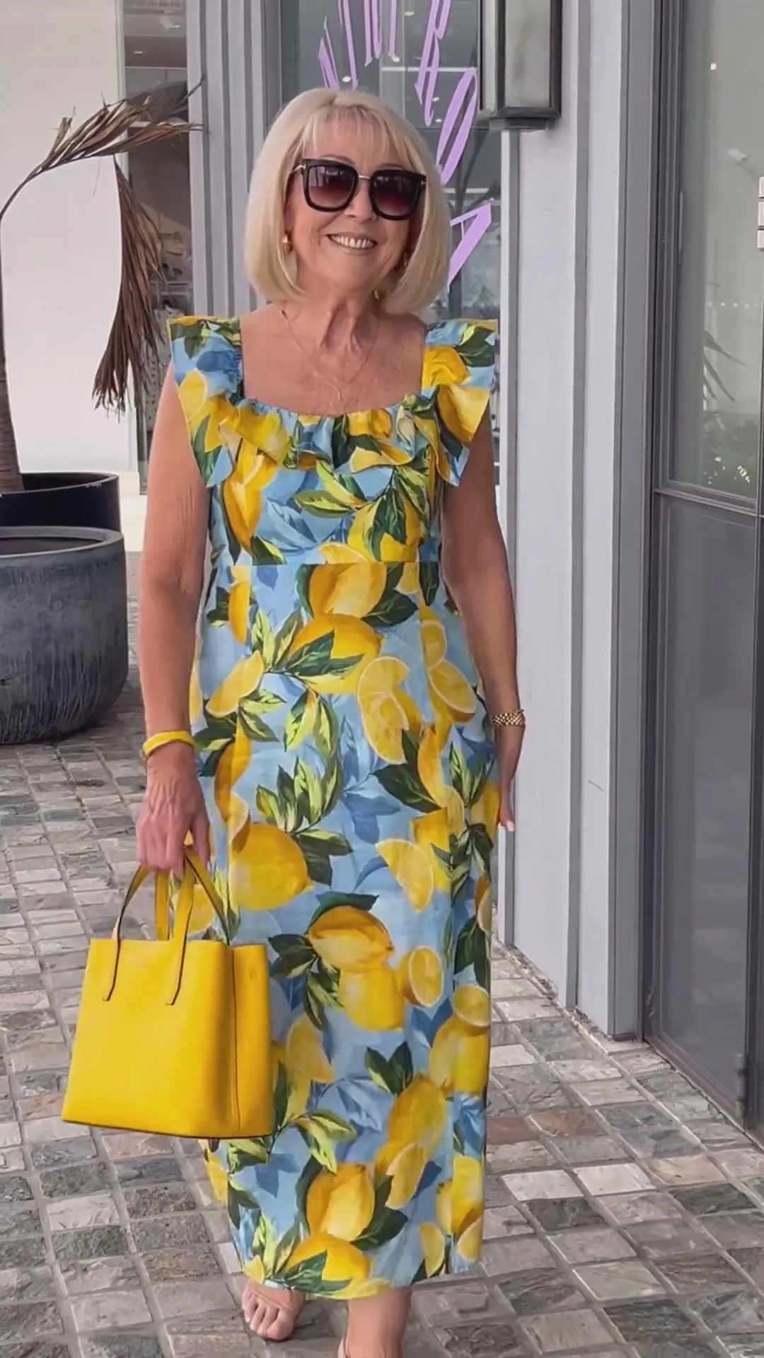 💥Summer sale-50% OFF🍋Plus Size Lemon Printing Tunic Dress