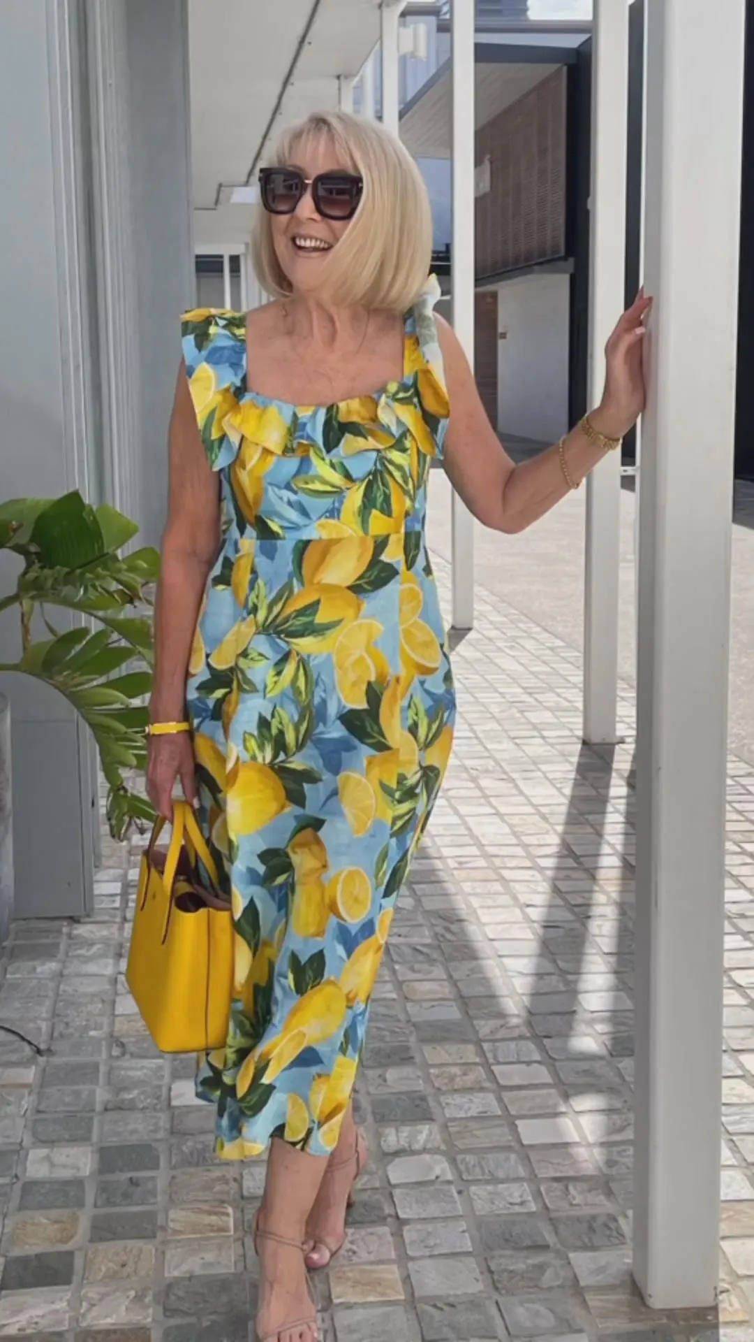 💥Summer sale-50% OFF🍋Plus Size Lemon Printing Tunic Dress