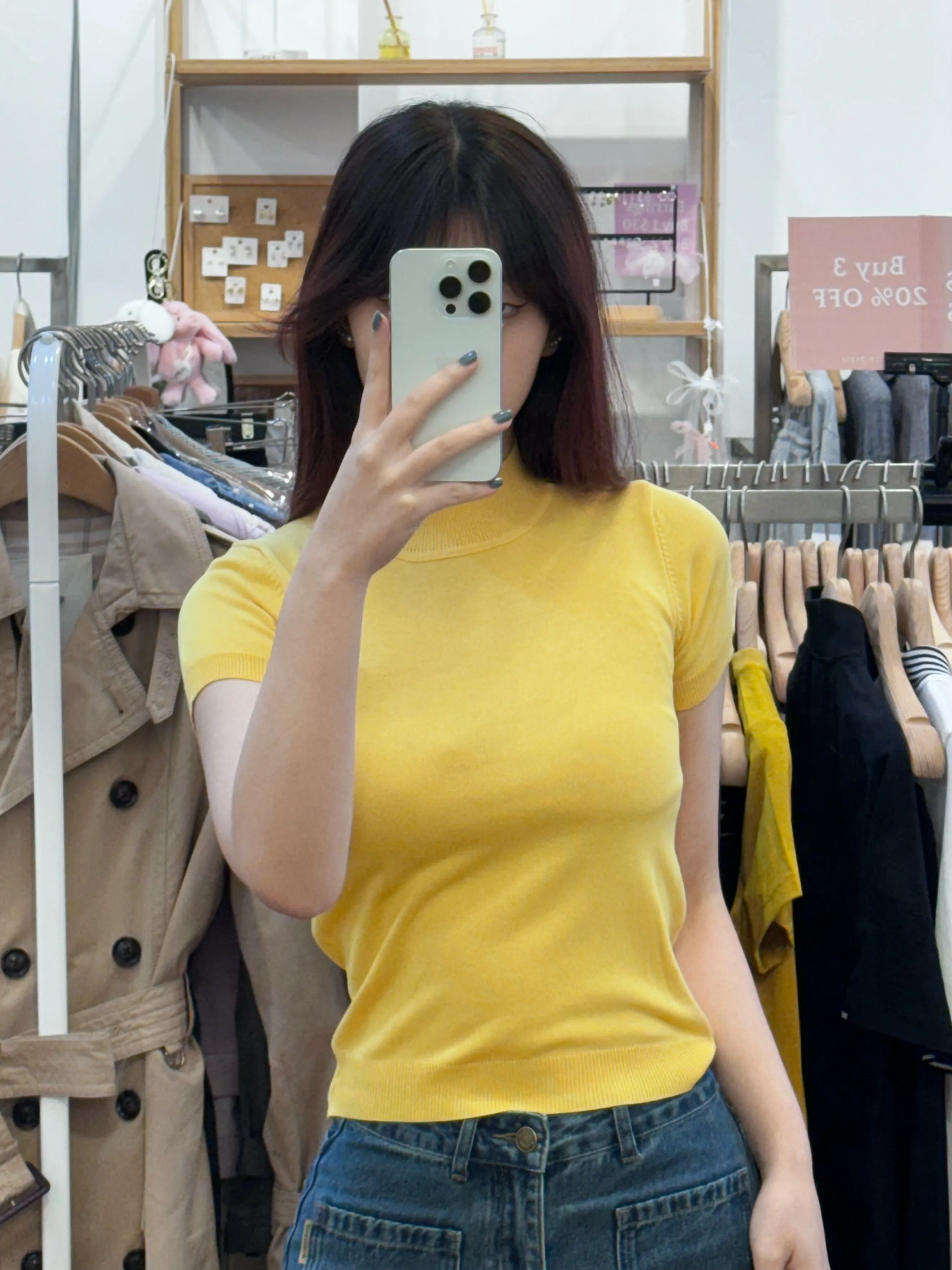 Summer Yellow High Neck Top