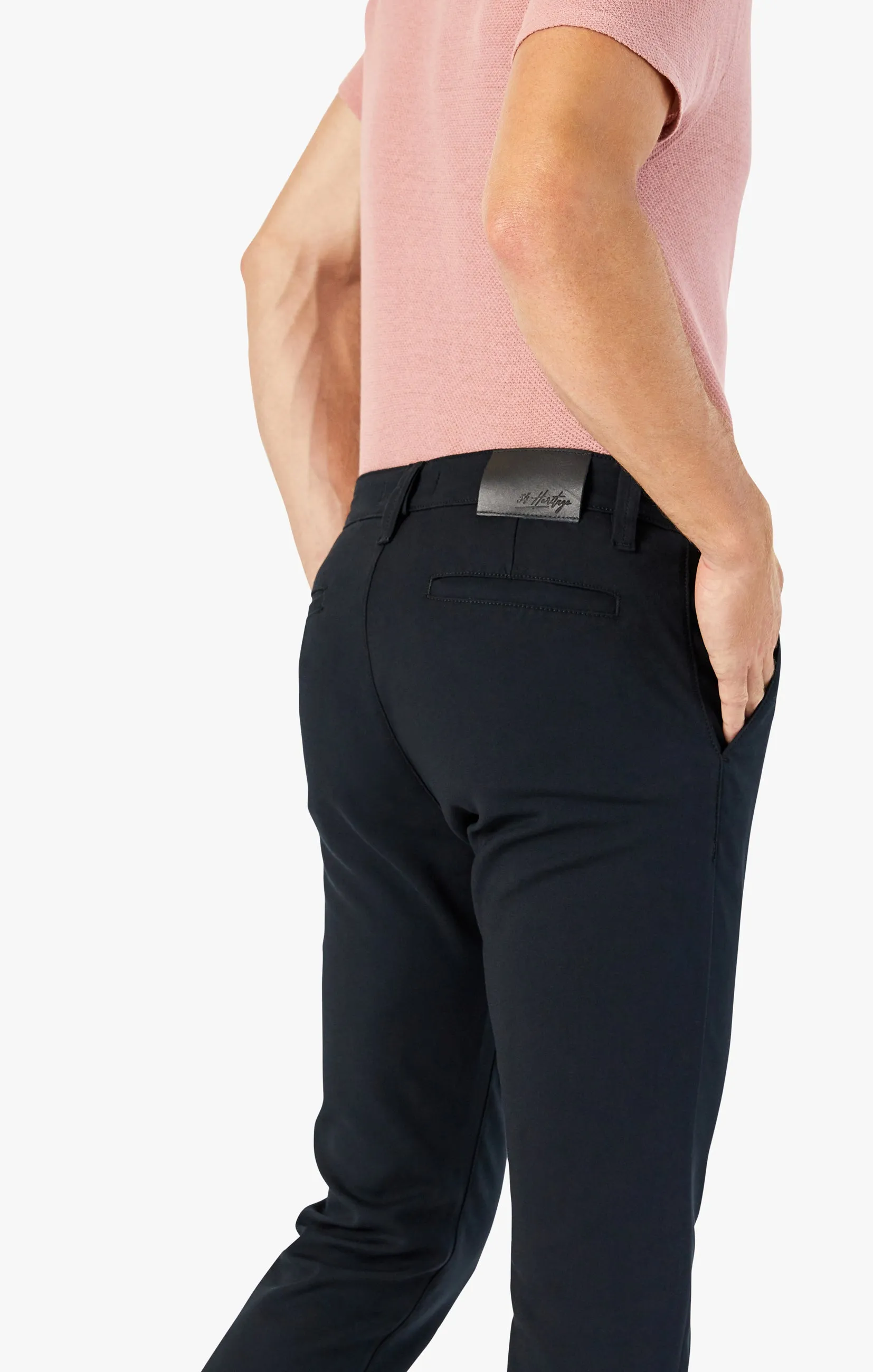 Verona Slim Leg Chino Pants In Black High Flyer