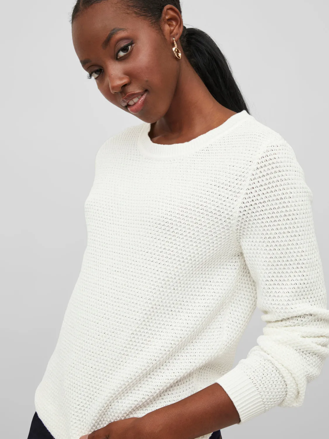 VIDALO Pullover - White Alyssum