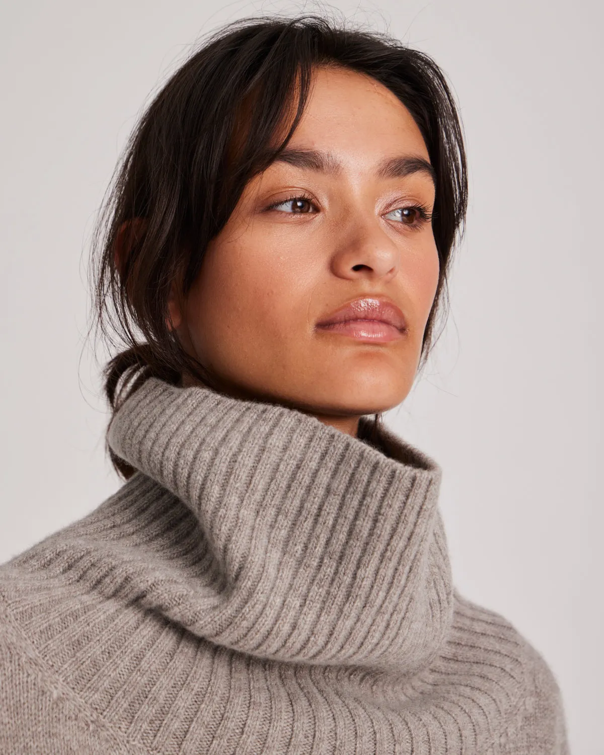 Vita Lambswool Jumper - Stone Grey