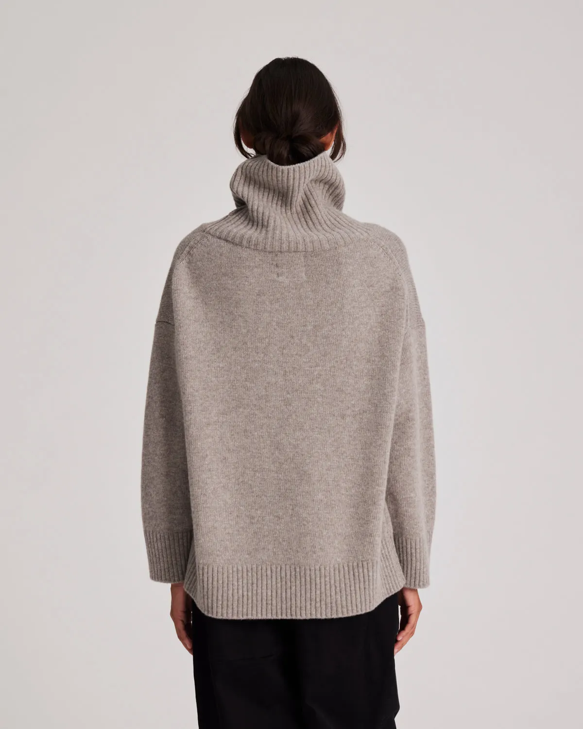 Vita Lambswool Jumper - Stone Grey