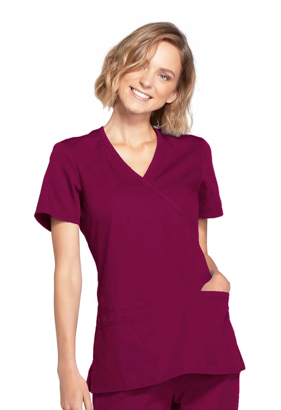 WW Originals Mock Wrap Womens Scrub Top WW650