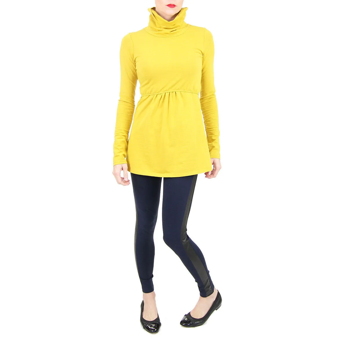 Yellow Long Sleeve Turtleneck